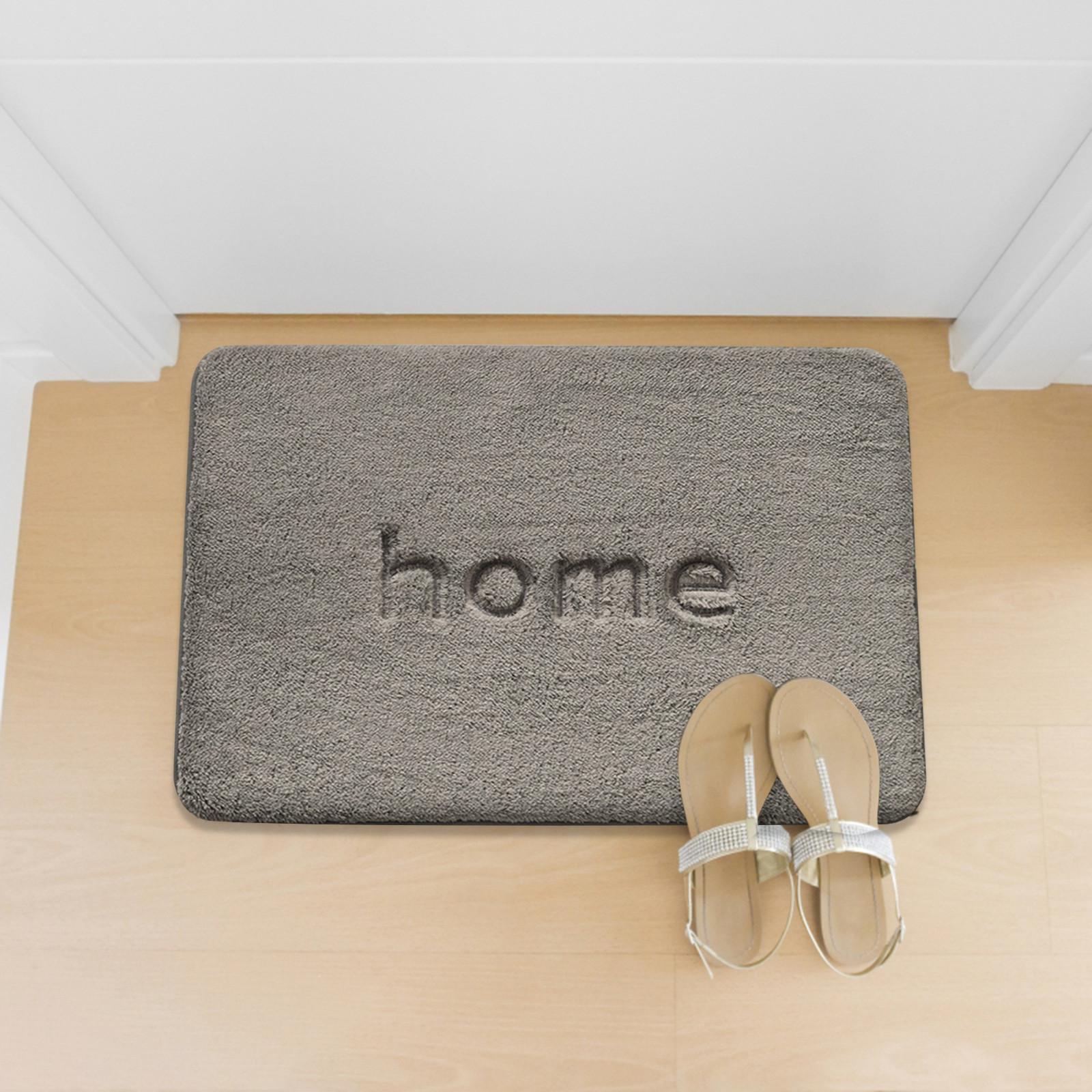 Embroidered Plush Bathroom Non Slip Mat Thickened Floor Rug Soft Absorbent 50x80cm One Size