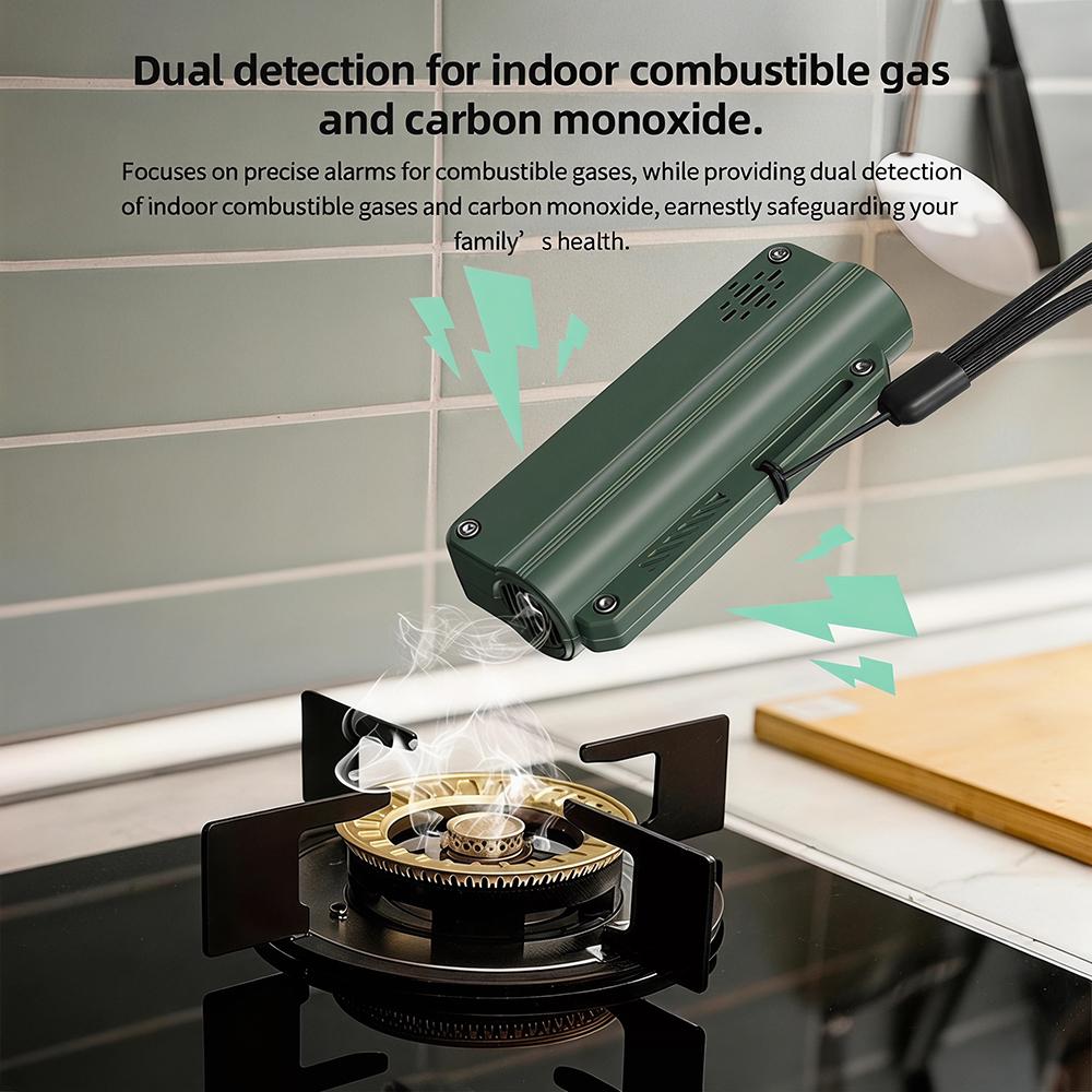Portable Combustible Gas CO Detector Kitchen LPG Gas Leakage Alarm Detector For CO CH4 C2H6 Gas Leak Monitor