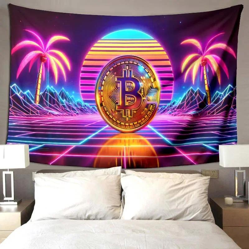 Bitcoin Virtual Currency NFT Soft Flannel Blanket for Beds Bedroom Sofa Picnic,Throw Blankets for Cover Outdoor Leisure Nap Gift