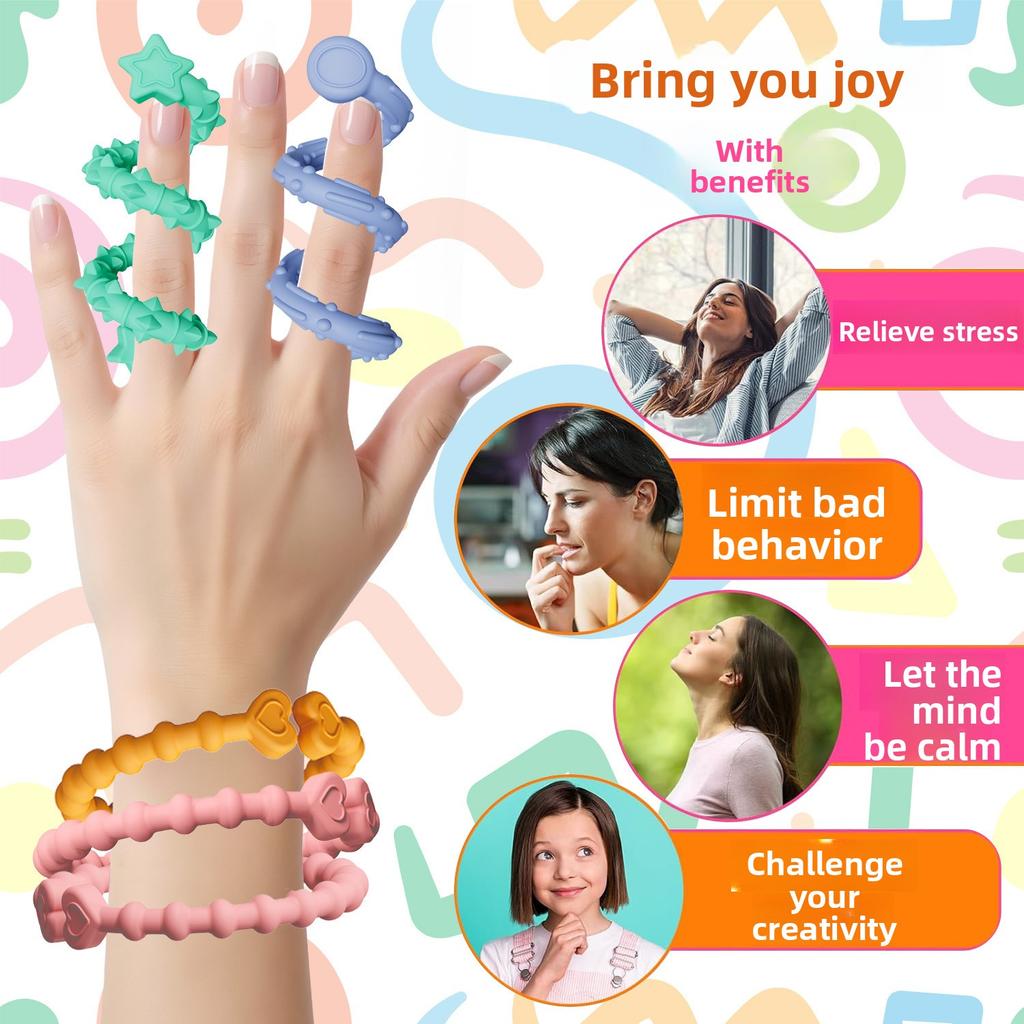 Sensory Sticks Toy, Antistress Anxiety Silicone Textured Calming Sensory Fidget Toy for Autism ADHD Kid Stress Relief Travel Use