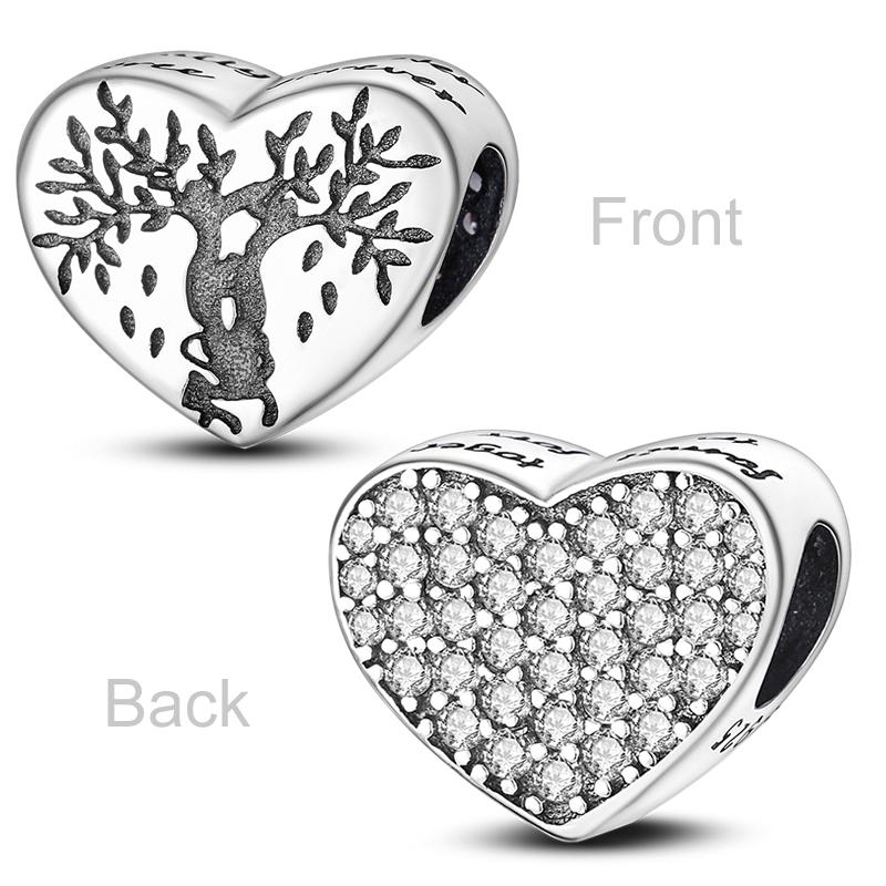 Tree Of Life Copper Cz Beads Charm Healthy Green Pendant Fit Drop Charms Bracelet Diy Women Original Jewelry