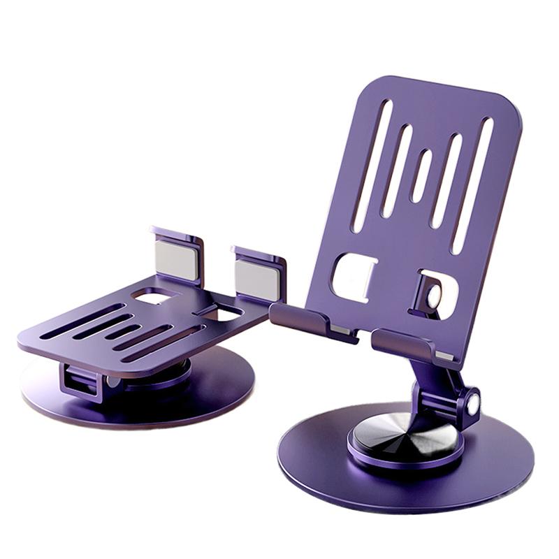 

Металлический держатель для мобильного телефона с вращением на 360 градусов, регулируемая гибкая складная подставка для мобильного телефона, настольная подставка для планшета фиолетовый