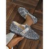 2025 New Vintage Sequined Mary Jane Shoes Women's Plus Size Mary Jane Shoes French-Style Flats