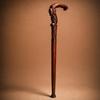 Hand-Carved Christian Cross Wooden Walking Cane, Solid Ash Handle, Religious Gift
