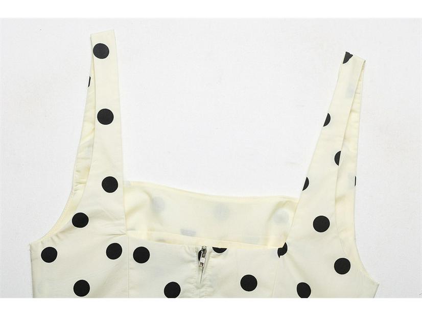 2026 Polka Dot Crop Top & Midi Skirt Set for Women