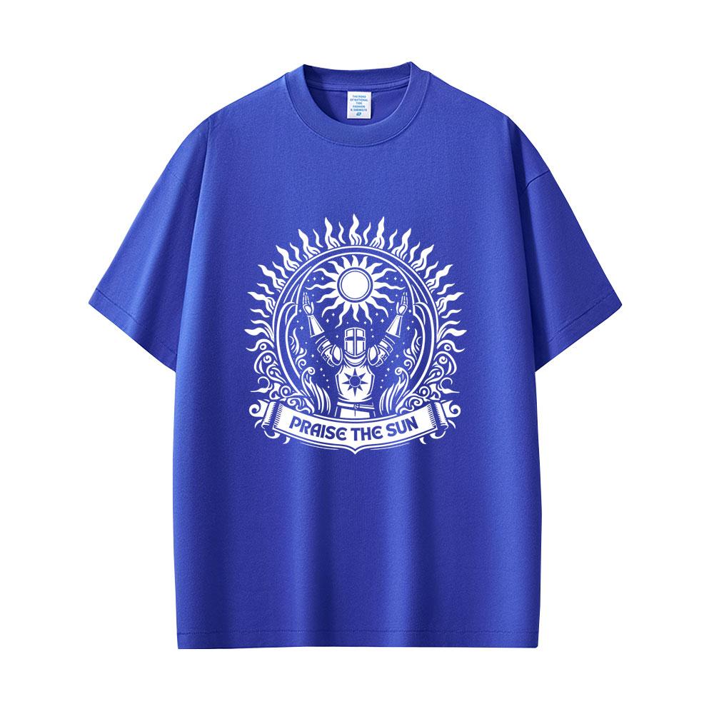Dark Souls Praise The Sun Tshirt Men Women Fashion Gothic Rock Tshirts Mens 100 Cotton Vintage T Shirt Game Lovers Fans Gift