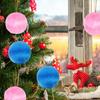 30Pcs Reusable Christmas Tree Decorations Snowball Pendant Silk Ball Holiday Ornament for Office Home Party Setup