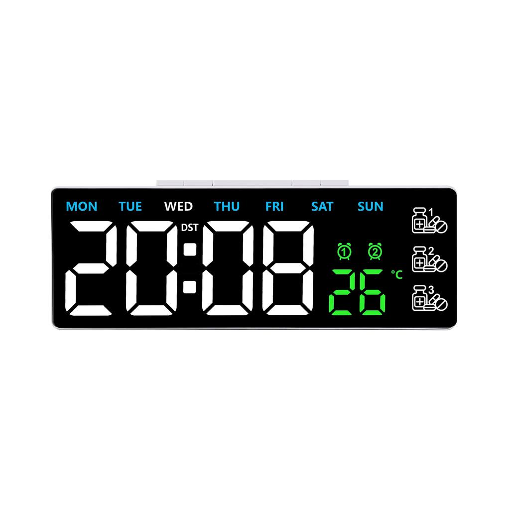 New Medicine Reminder Alarm Clock LED Multi-function Alarm Clock Simple Desktop Clock Temperature Display Alarm Clock