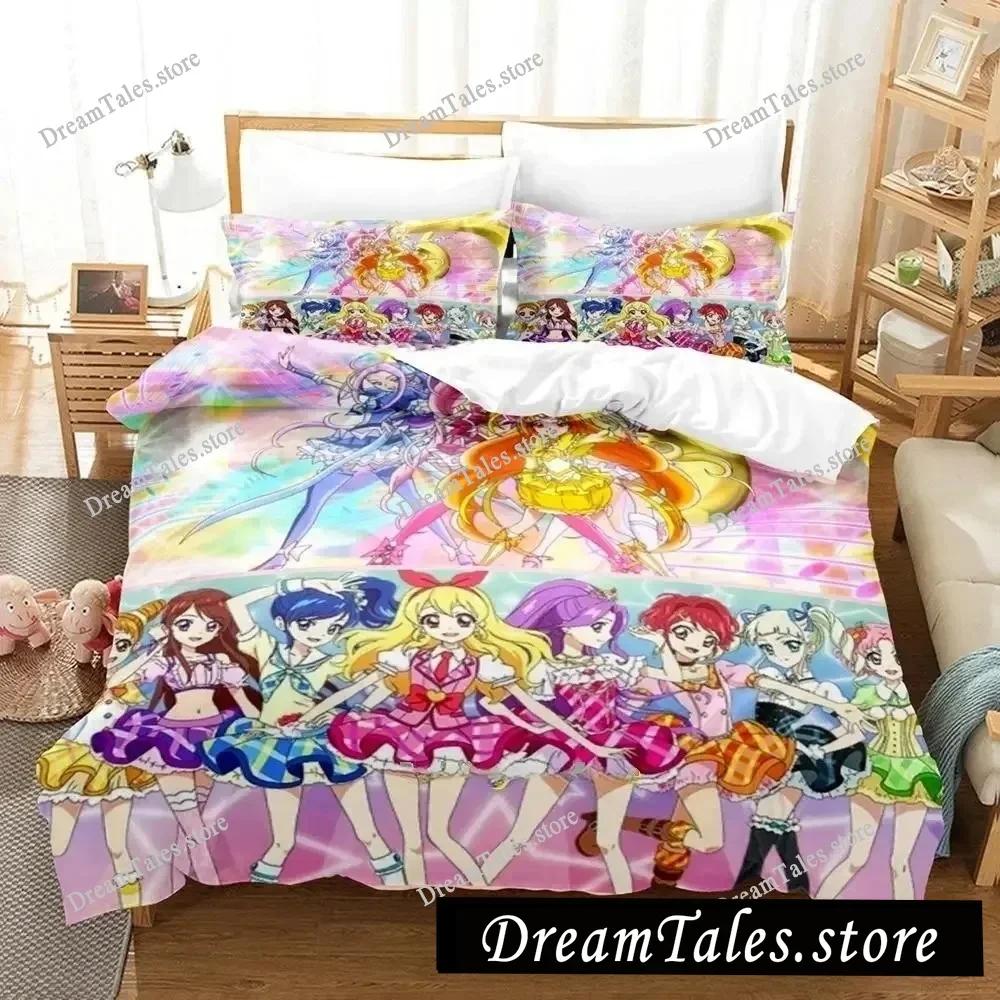 3D Printing Aikatsu! Cartoons Bedding Set Duvet Cover Bed Set Quilt Cover Pillowcase Comforter King Queen Size Adult Bedding741