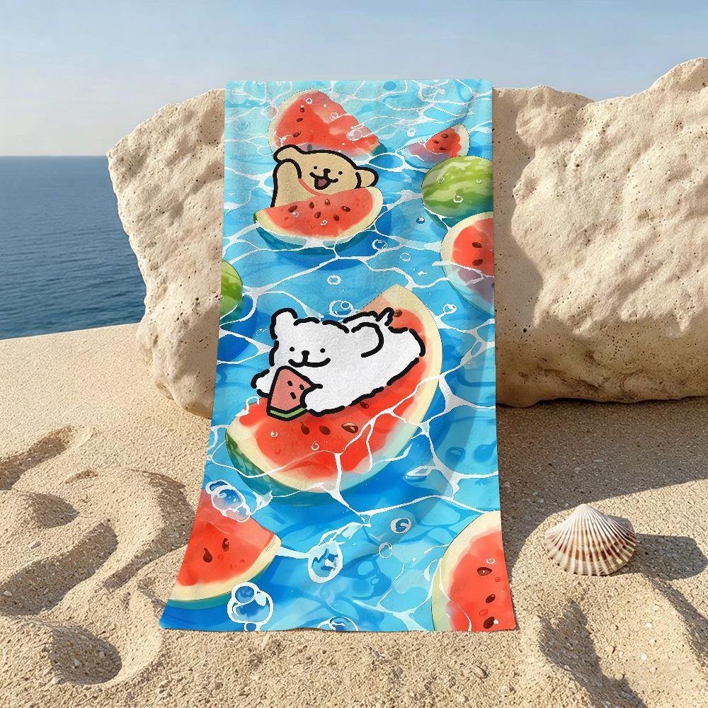 Line Dog M-maltese Funny Beach Towel For Beaches Yoga Studios Gyms Hot Springs Swimming Pools And Picnics