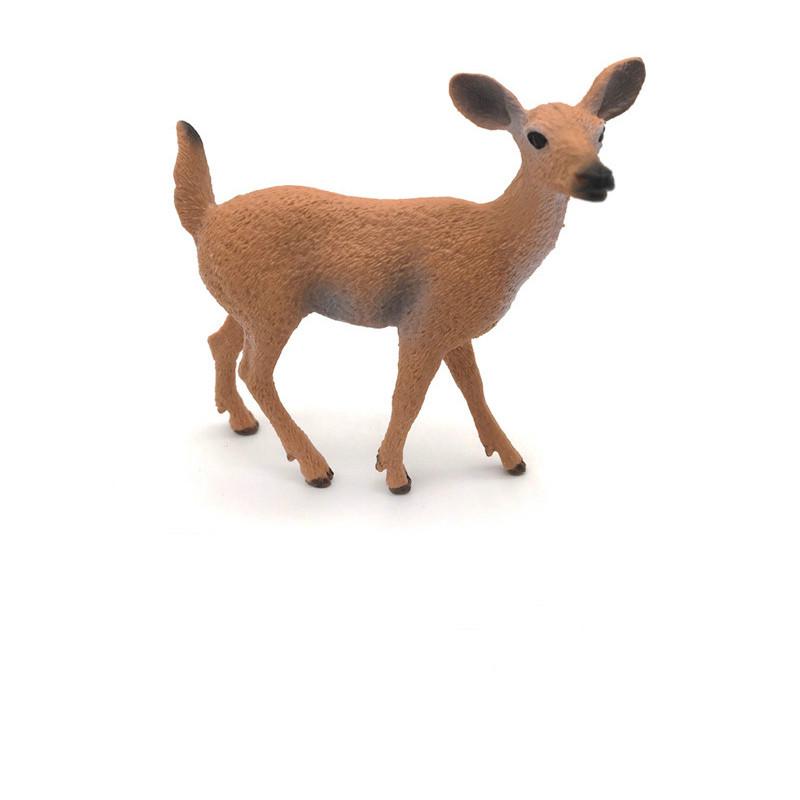 Home Party Decoration Static Decor Xmas Cute Deer Simulation Wild Animal Toy Set