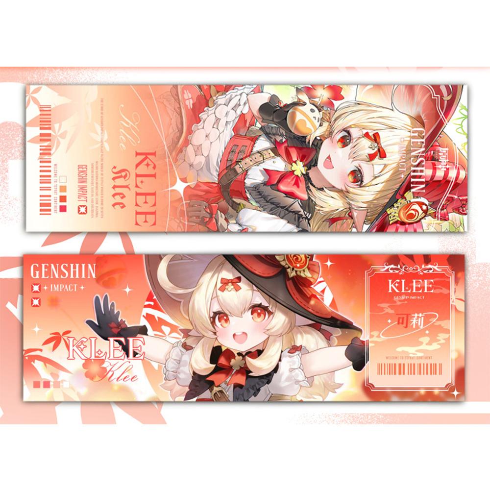 Genshin Impact Collection Karty Hry Záložka Furina Neuvillette Wriothesley Laser Oboustranná vstupenka Anime Tarotová karta Dárek