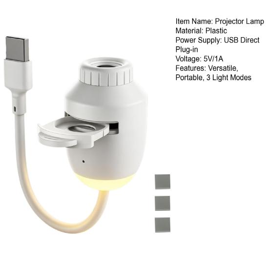 Star Projector Night Light with 3 Interchangeable Slides, USB Star Projector Lamp for Bedroom, Car Ambient Lighting, Home Decor
