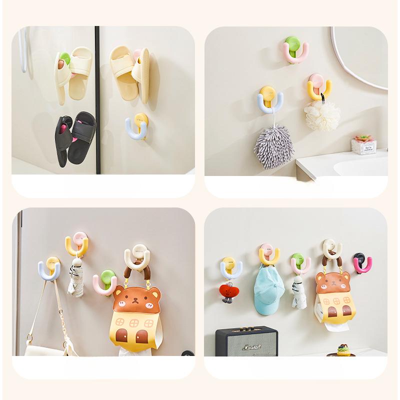 Saugnapfhaken, Multifunktional, Kein Bohren erforderlich, Starker Haken, Hinter Badezimmertüren, Tragfähigkeit 5kg, Wandmontierter Klebehaken