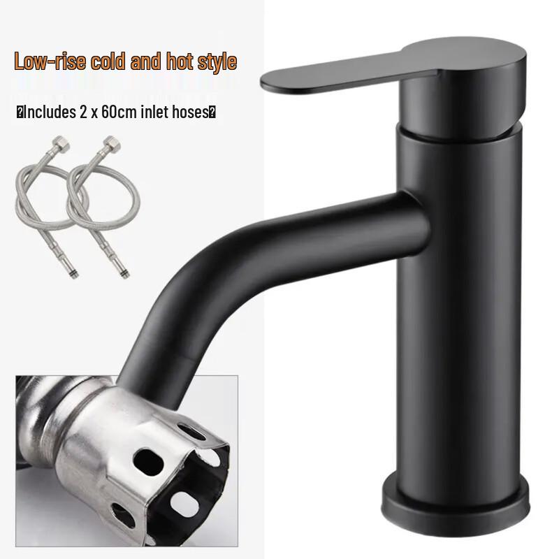 TLXT Hot & Cold Basin Faucet with Bent Spout