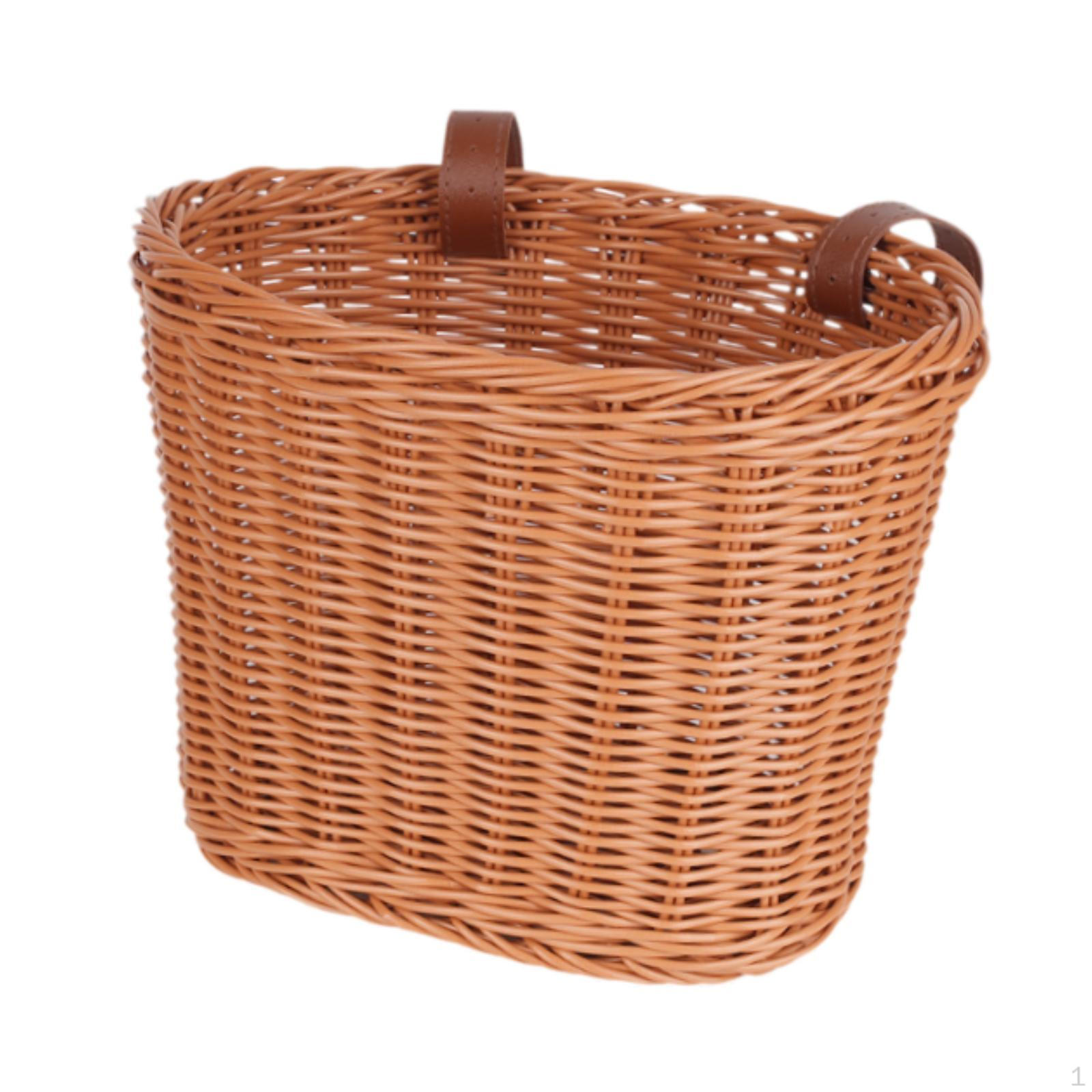 

Bicycle Storage Basket for Kids with Adjustable Straps Shopping And Transport Brown L