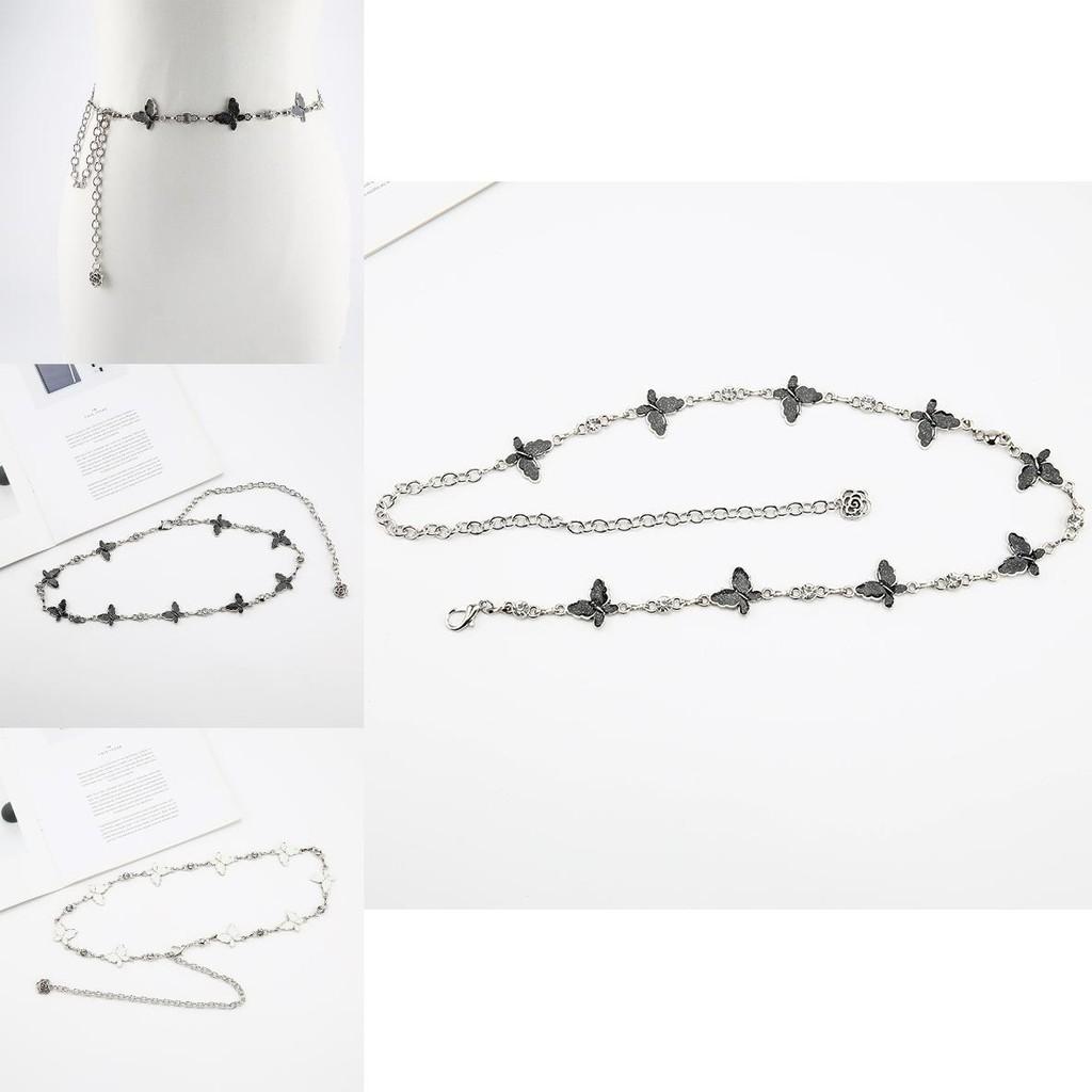 Fashion Metal Butterfly Design Women Waist Chain For Spring And Summer Outfits