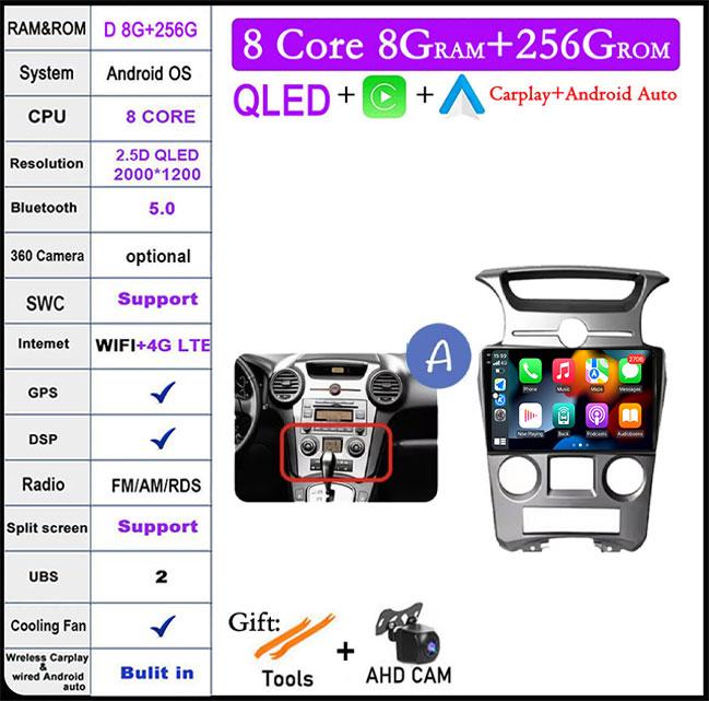 Touch Screen For Kia Carens UN 2006 - 2012 4G LTE 5G Wifi BT Carplay Radio Stereo Multimedia Player GPS Navigation Video