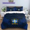 Brasilien Nationalmannschaft Muster Bettwäsche, Steppbett Set Bettbezug Kissenbezug Haus Geburtstag Geschenk(1 Bettbezug + 2 Kissenbezüge, ohne Füllung)