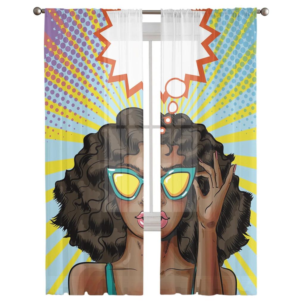 Occhiali da Sole da Donna Tende in Tulle alla Moda per Camera da Letto Ingresso Soggiorno Decorazione Tenda in Chiffon per Balcone Cucina Tende di Casa