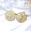 Luxury European & American Retro Roman Coin Charm Pendant for DIY Bracelets & Necklaces - Stainless Steel Jewelry Accessory