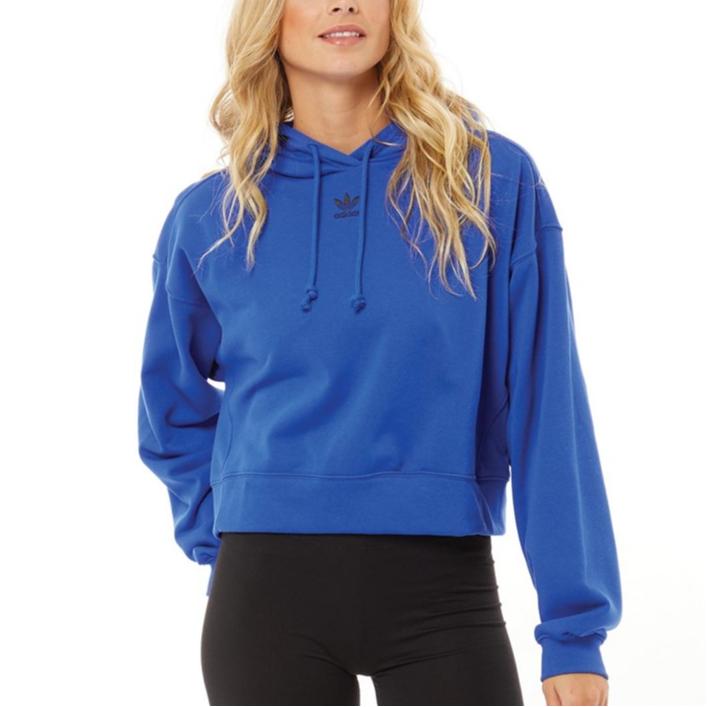 adidas Originals Hoodie Sports Lifestyle Series Comfortable Skin-Friendly Sweatshirt Women Hoodies Blue GN4773