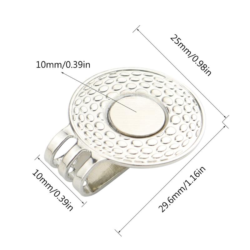 Magnetic Golf Hat Clips Golf-Ball Marker Holder for Golf Gloves Hats Bags Hat Visors Belt Easy To Stick On & Off