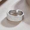 5 Reihen Ringe Damen Leichter Luxus Premium S925 Silber Moissanite Ring
