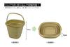 Captain Stag (CAPTAIN STAG) Folding Bucket, Soft Folding Bucket, Compact Storage, Khaki, UW-1534