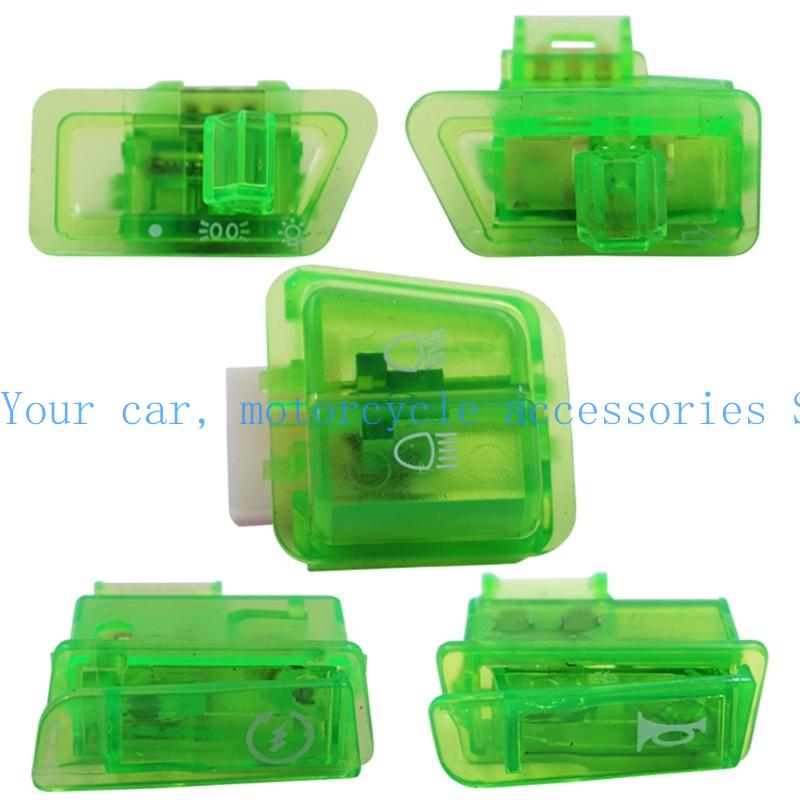 31BC 5pcs Motorcycle Switch Button with Headlight Turn and Horn Functions