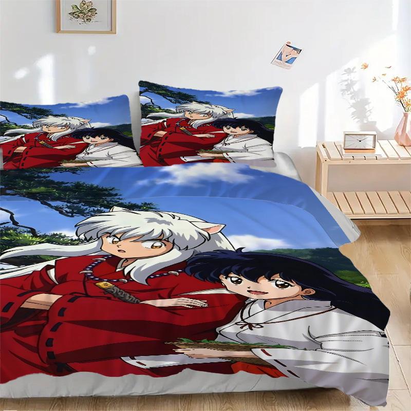 Anime Couple Nature Print 3Pcs Bedding Set,Duvet Cover with 2 Bedro,Pillowcase Home Birthday Gift