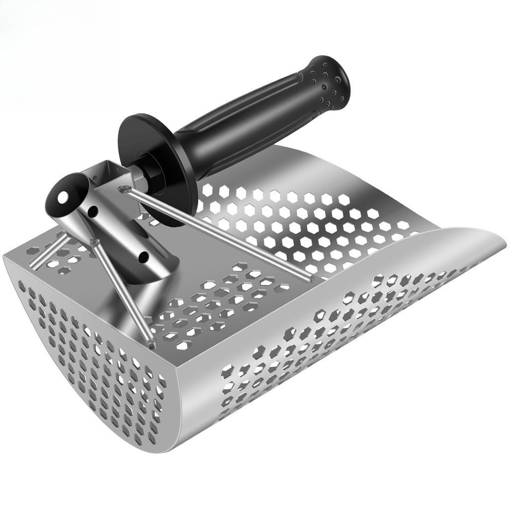 304 Beach Fast Sifting Metal Detector Scoop Stainless Steel Beach Sand Scoop Portable Treasure Hunting Scoop Metal Detecting Tool