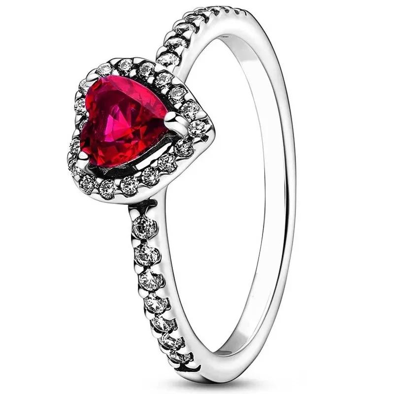 New Disney Fashion Sun Sapphire Couple Fit Pandora Birthday Gift Valentine's Day Limited Edition Ring