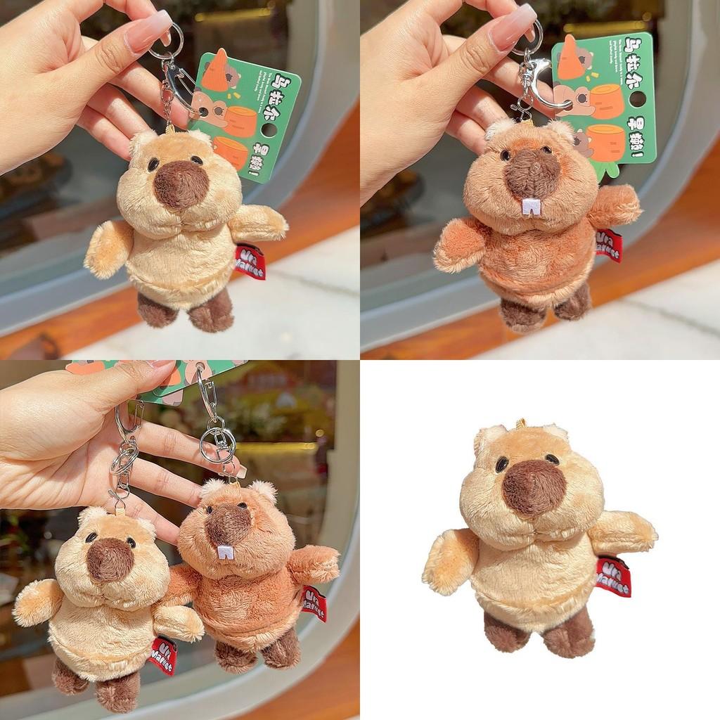 Marmota Cartoon Cute Plush Keychain Backpack Pendant For Gift And Use Everyday