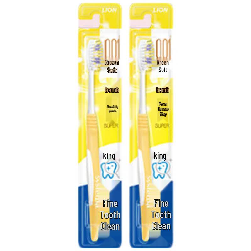 Lion Fine Tooth Clean Soft Bristle Gum Care Toothbrush