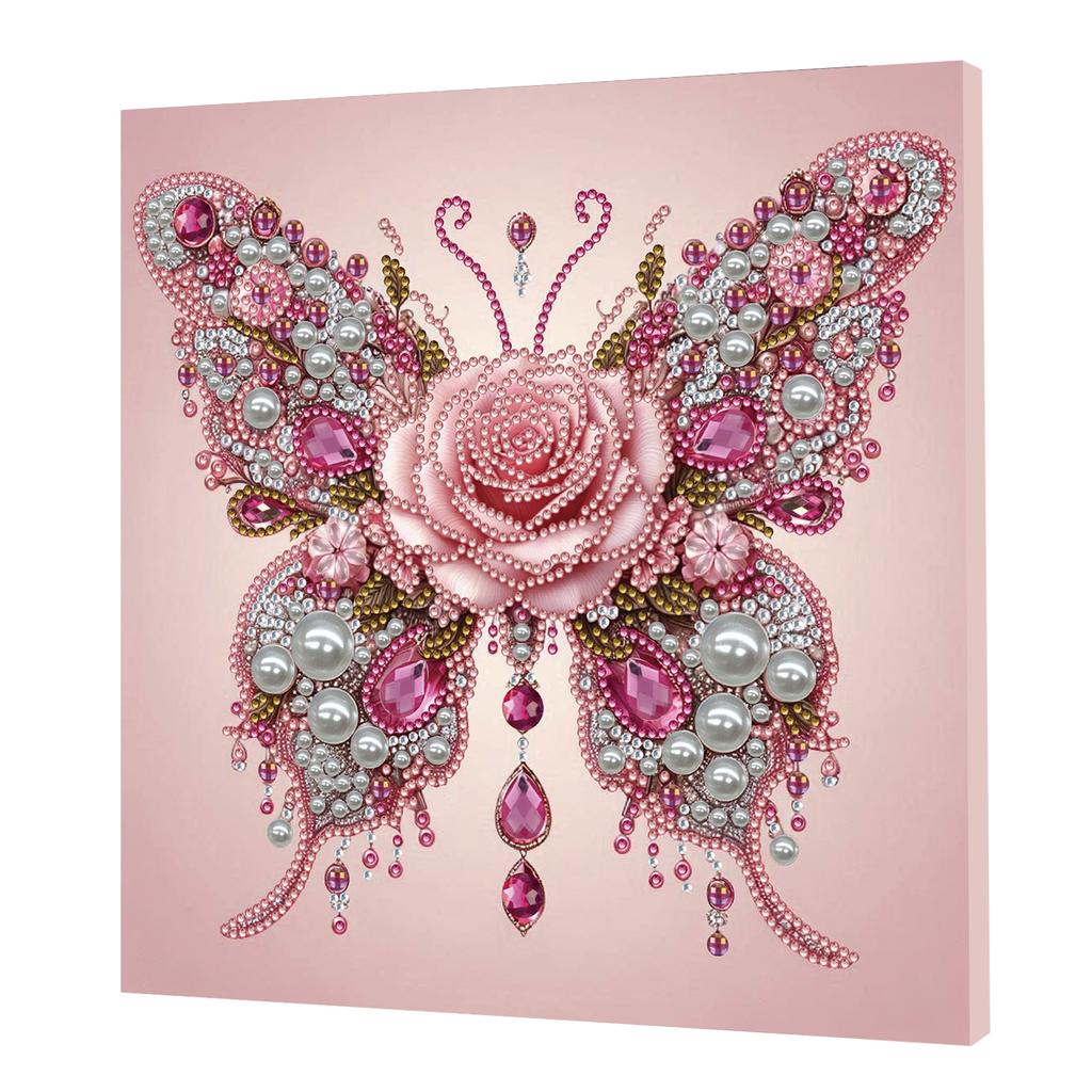 Diamond Dots Pearl Gem Painting with Frame 9.84x9.84in DIY Pearl Art Painting Set for Adults & Beginners Home Wall Decor