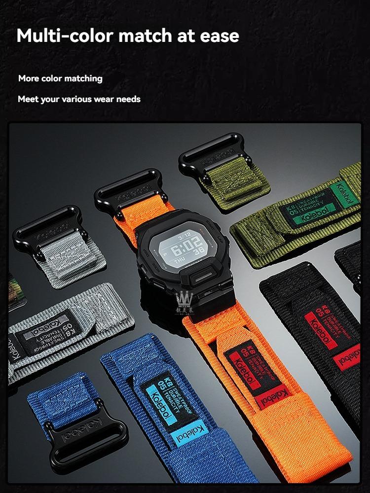 GBD 200 Nylon Watch Band For Casio G-SHOCK GBD-200SM/UU/RD GBD 200-1/2/9 Modified Canvas Watch Strap Men Outdoor Sports Bracelet
