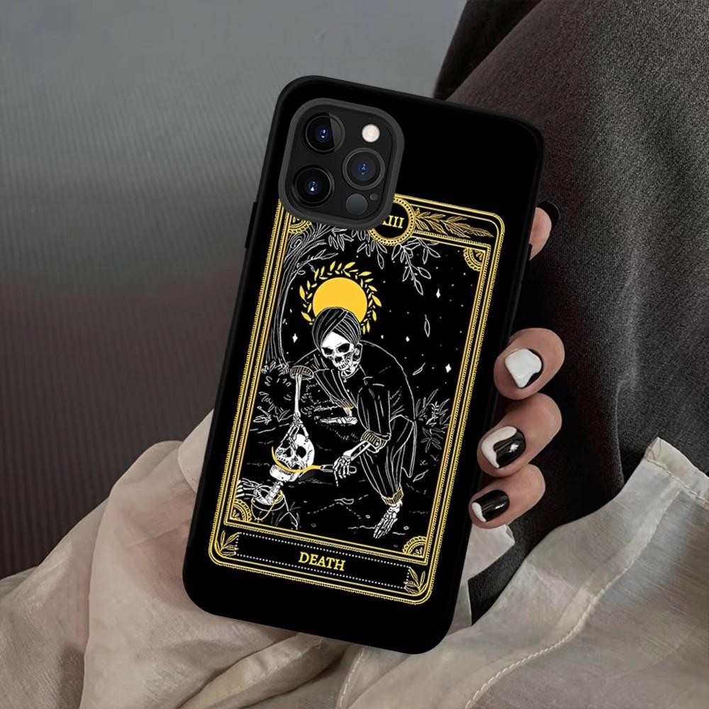 Death Tarot Phone Case For iPhone 15 14 11 12 13 Mini Pro XS Max Cover 6 7 8 Plus X XR SE 2020 Funda Shell