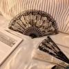 3/1pcs Vintage Lace Folding Fan Good Photography Prop Mesh Floral Rose Embroidery for Wedding Halloween Masked Ball Party Gift