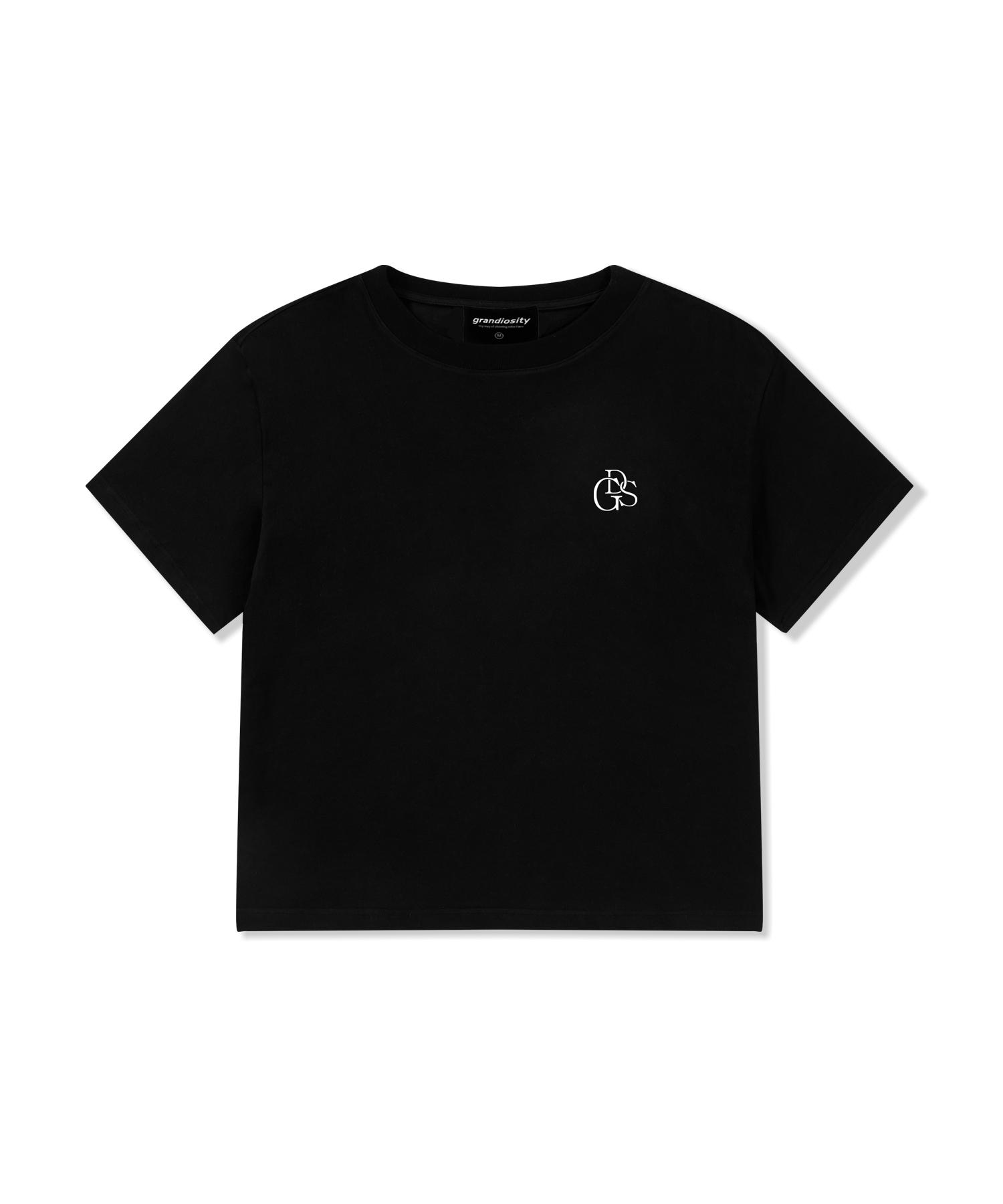 Grandiosity Crop Gds Embroidered Logo Short Sleeve T-Shirt (Black) Free