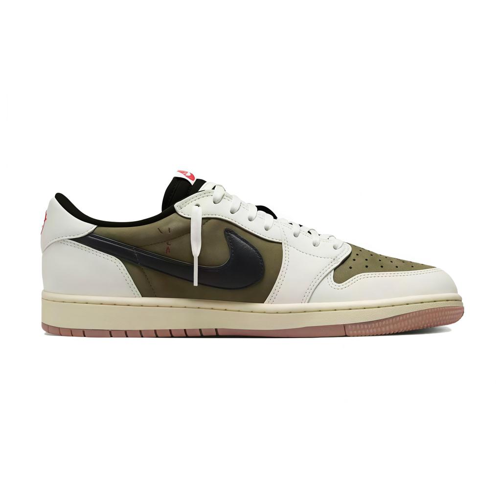 Travis Scott x Jordan Air Jordan 1 Asakusa Travis Scott X AJ1 Low Dämpfung Low-Top Vintage Basketballschuhe Unisex DZ4137-700(Team1698-)