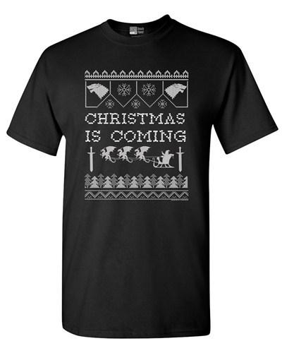 New Christmas Is Coming Xmas Holiday Dragons TV Funny Adult DT T-Shirt Tee Unisex T-Shirt XXL