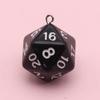20-Sided Colored Transparent Acrylic Dice Pendant Keychain for DIY Jewelry