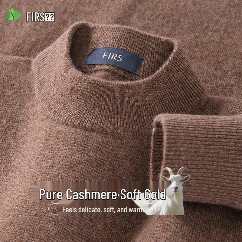 Shanshan Men's Pure Cashmere Half-Turtleneck Sweater