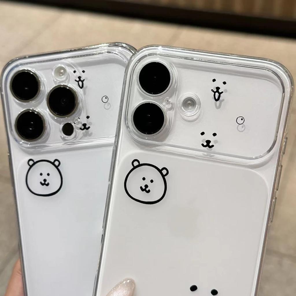 Bier Self-deprecating Bear Applies To Apple 17Promax Large Window Phone Case iPhone16/15/14 Cute 13 Soft