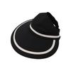 Summer Wide Brim Sun Hat With Polyester Fabric And Breathable Design For Casual Outdoor Wear