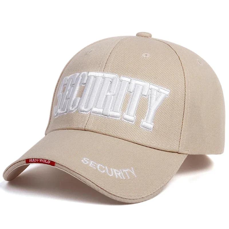 

Unisex Security Letter Embroidery Baseball Caps Spring And Autumn Outdoor Adjustable Casual Hats Hip Hop Hat Sunscreen Hat