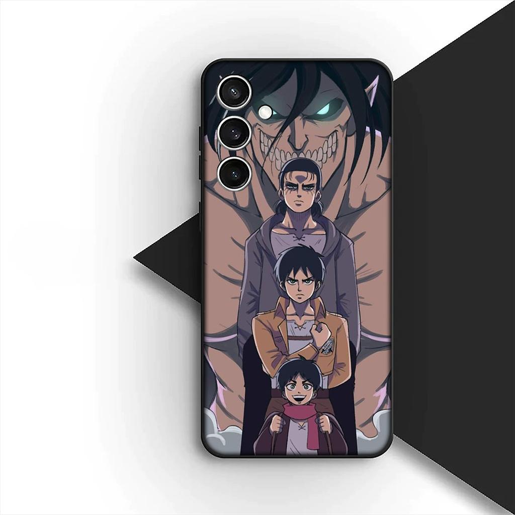 Casing for Samsung Galaxy S20 S22 S21 FE Ultra Plus A07 A17 A15 A16 A25 A57 A37 Phone Cover Soft Case Attack On Titan Anime Levi