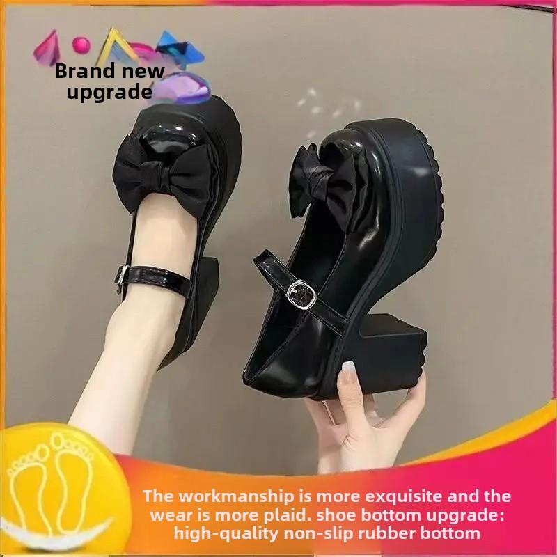 

Mary s Shoes High Heel Thick Platform Waterproof Ankle Boots Japanese Style Spicy Girl Shoes JK Uniform 2024 New Petite Single S 39