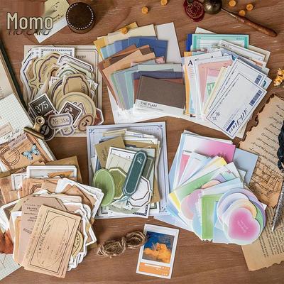 Retro Journal Collage Pack: 100 Sheets, 6 Styles Background Paper